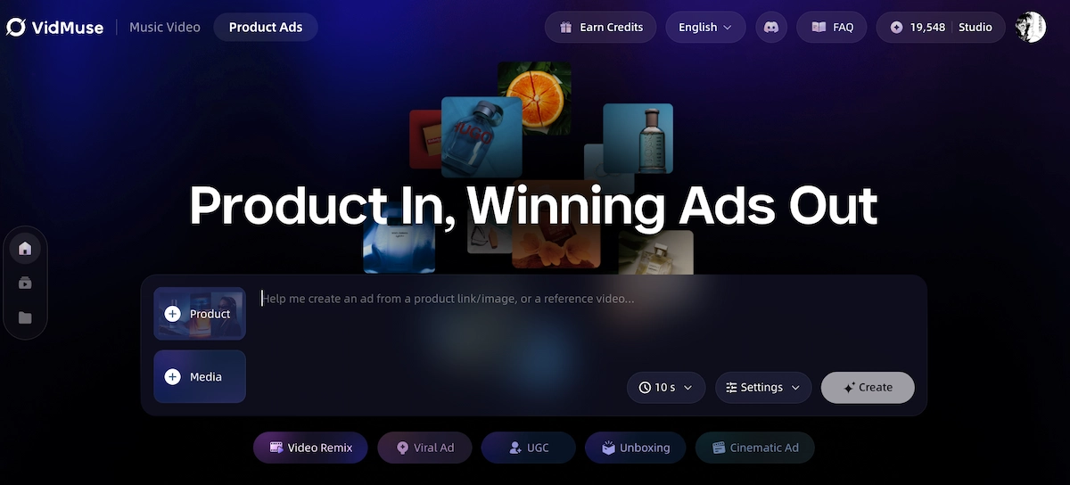 VidMuse Free AI UGC Video Generator
