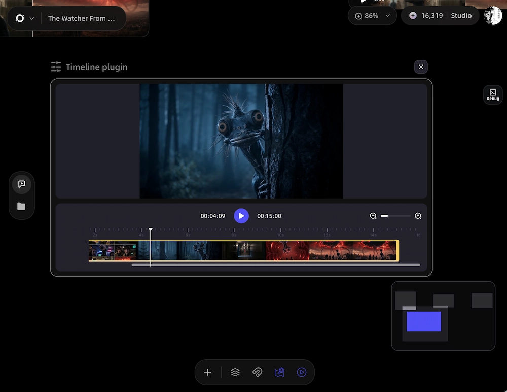 VidMuse Canvas Timeline