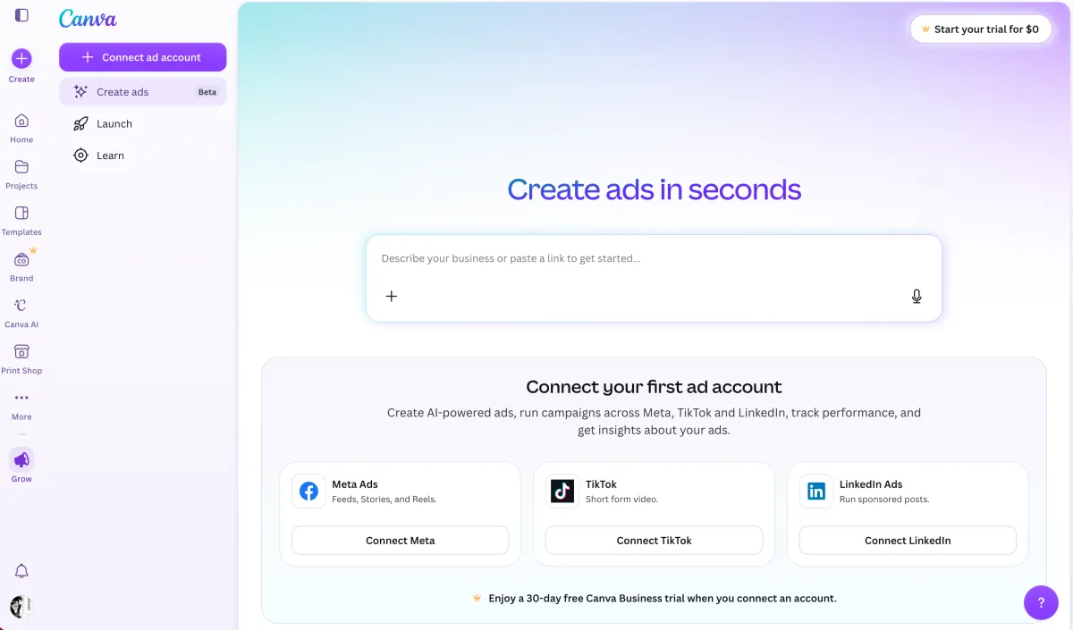 Canva AI ad creative design platform alternative