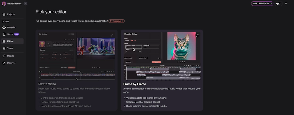 Neural Frames Chat-Based Editing
