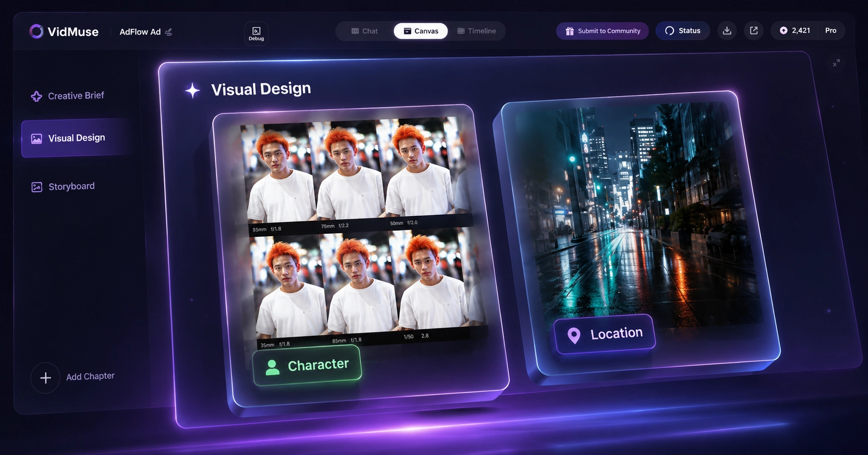 Generate keyframes and product scenes for marketing videos