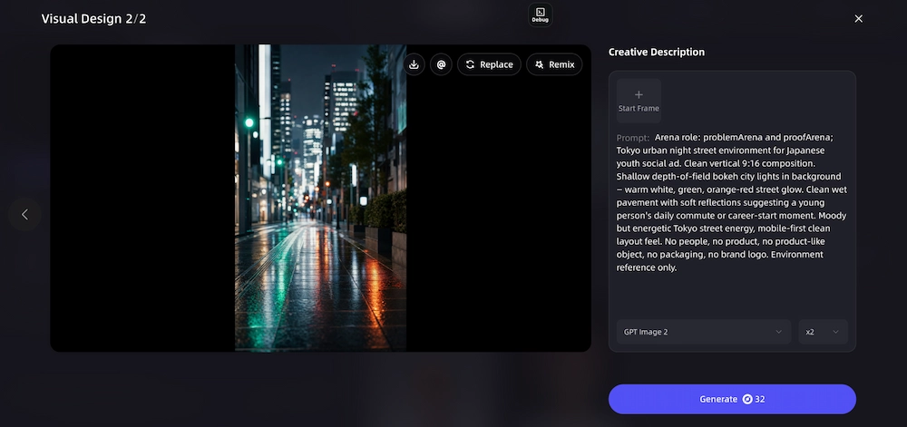 Scene by scene keyframe and clip control for product videos