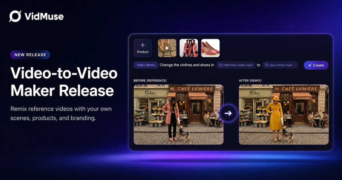 Video to Video Maker: VidMuse AI Is Now Live