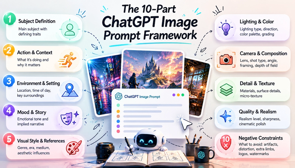 ChatGPT Image Prompt Framework structured prompt template