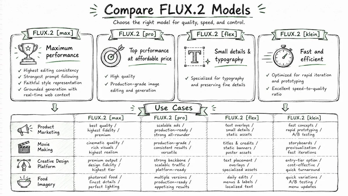 Compare Flux.2 model variants