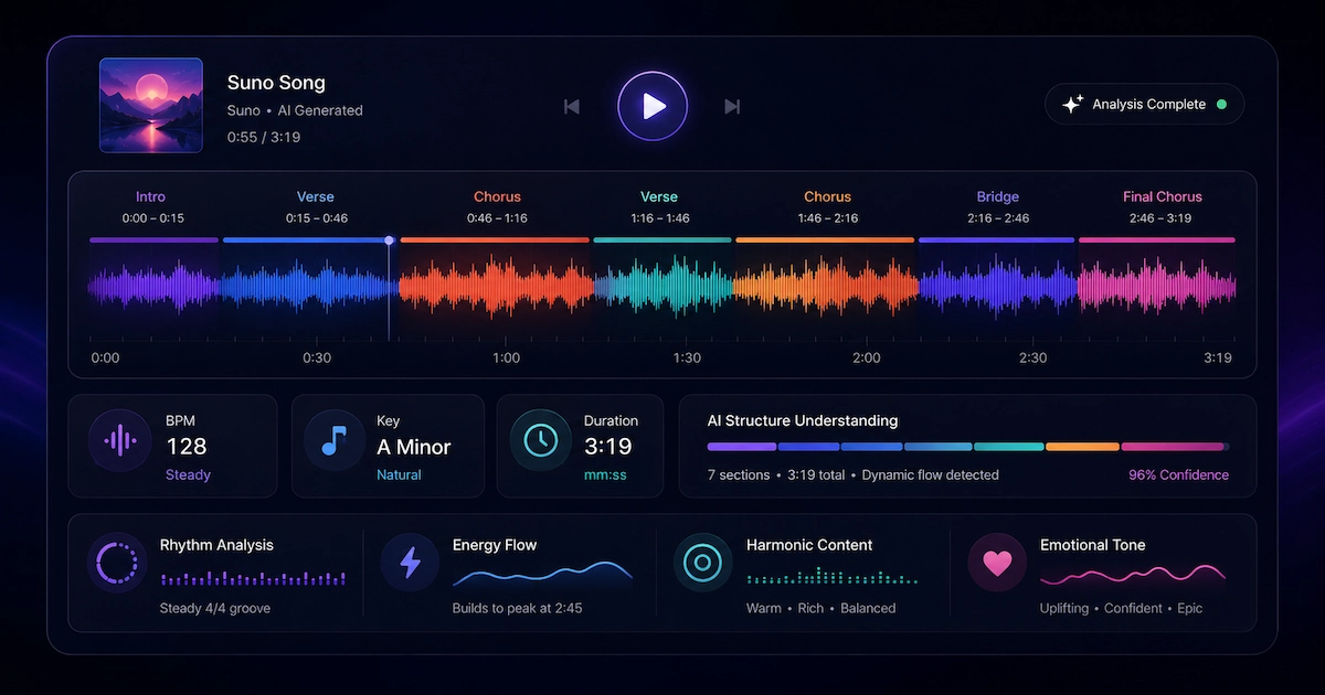 Vidmuse AI Analyze the Suno Music