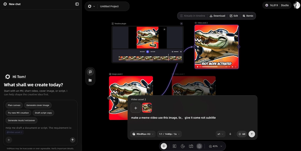 Vidmuse AI Video Meme Generator