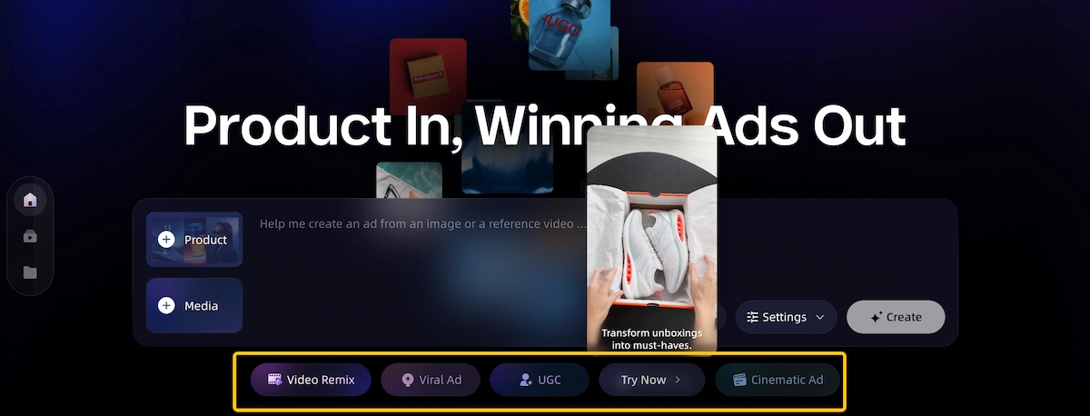 Ad Template and Use-Case Workflows in VidMuse