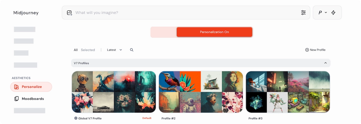 Personalize Midjourney V7 aesthetic preference profile