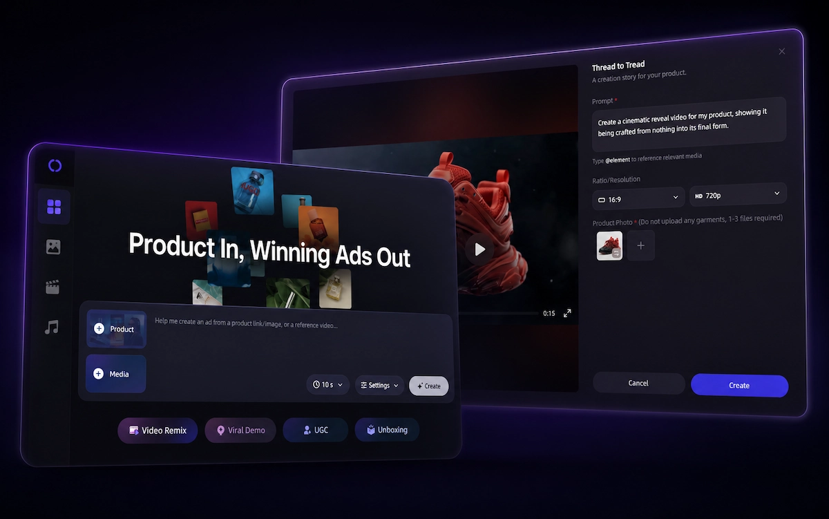 Templates Built to Remix inside VidMuse AI Ad Generator