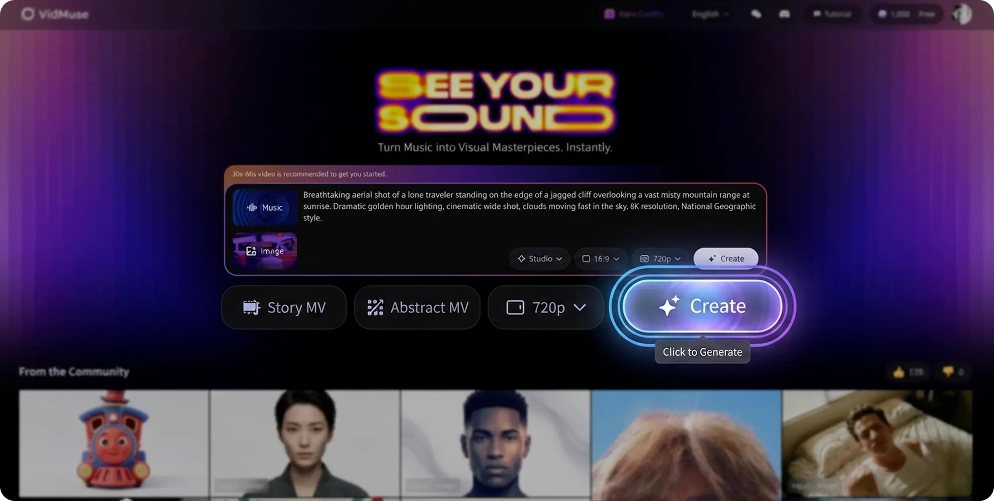 One-Click Production of AI Music Video