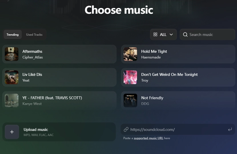Add Music Track to Freebeat AI