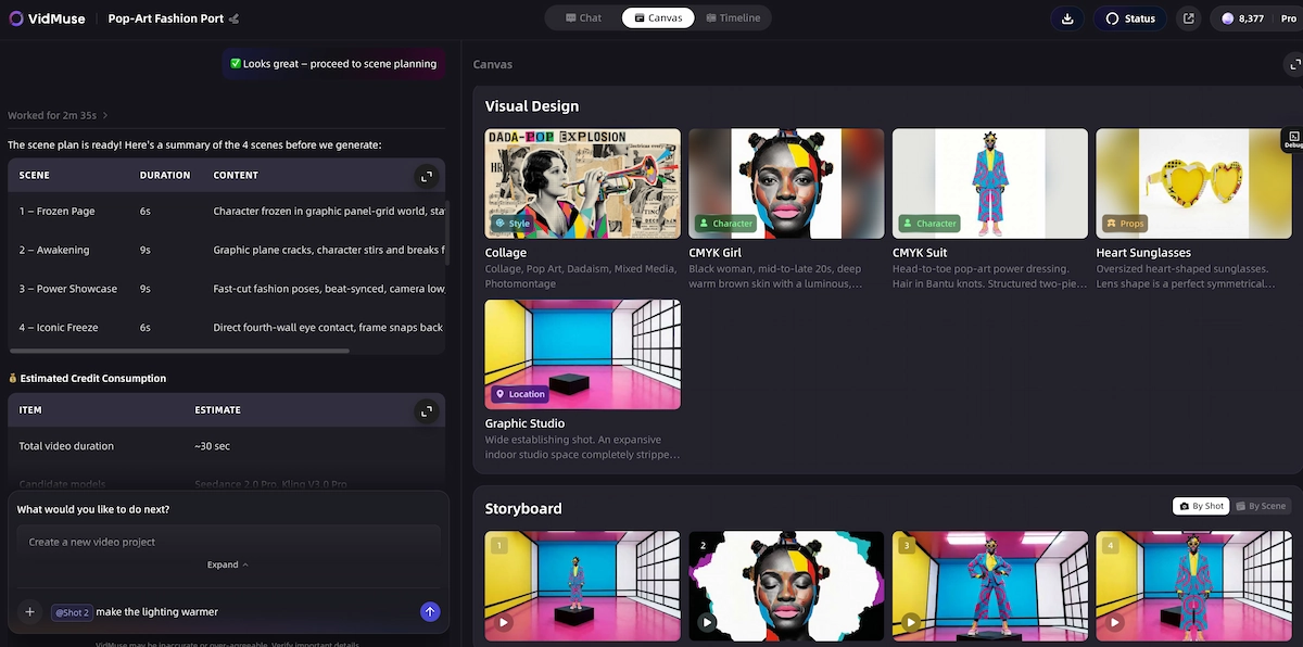 VidMuse AI Storyboard Feature